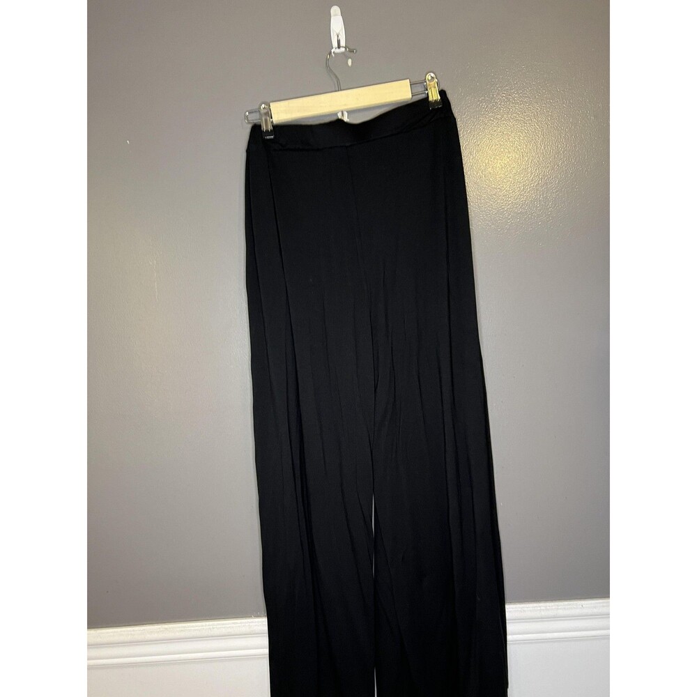 FP Beach Pants Womens Small Palazzo Black Wide Leg Jersey Elastic Waist Casual - Picture 6 of 11